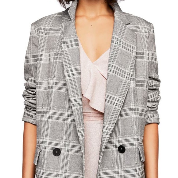 Oversized Plaid Blazer - Picture 1 of 3